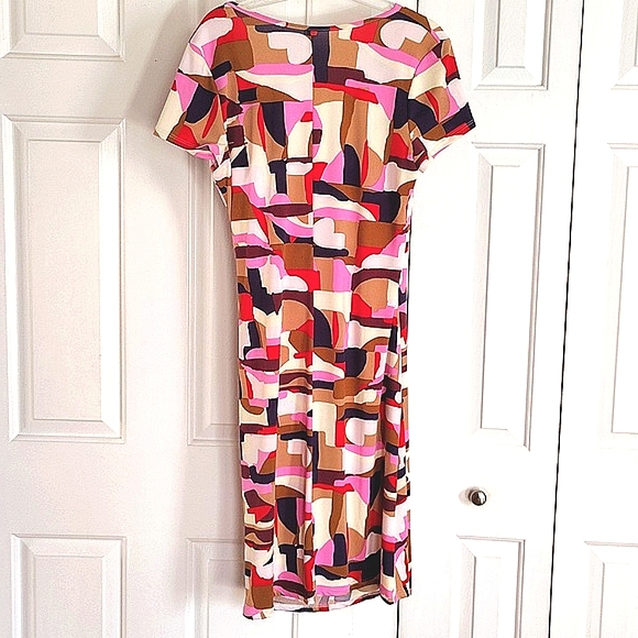 NWT Faux Wrap Colorful Dress (L) - Picture 3 of 5